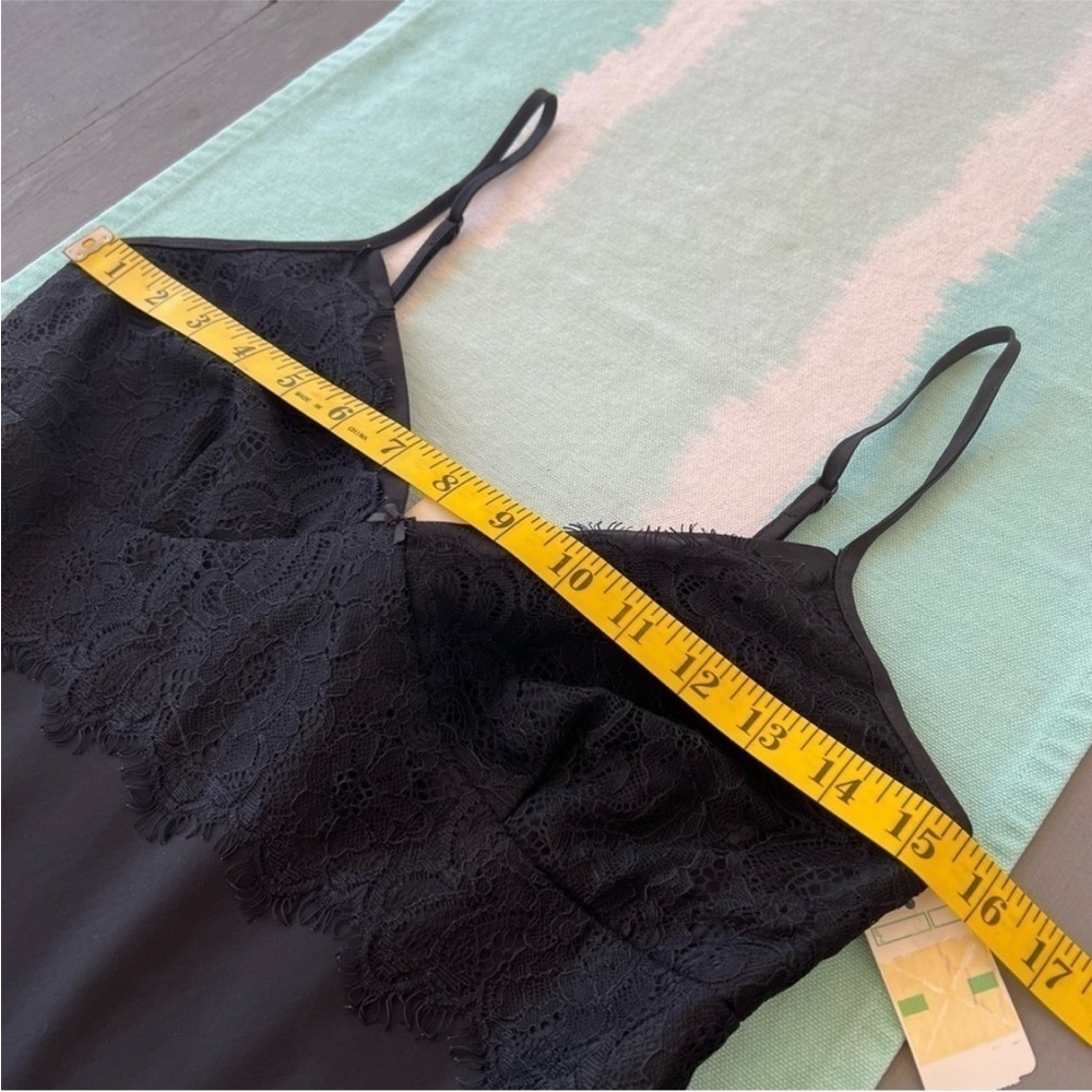 Gilligan & O’Malley Vintage Black Lace Trim Nightgown Slip NWT - Picture 8 of 10